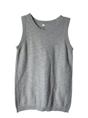 Daisies Knit Sleeveless Top Size S/M Light Blue Cotton Viscose Blend